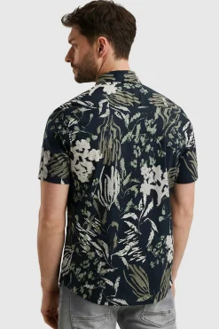 Overhemd Print Blauw