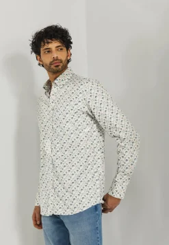 Overhemd Print Wit