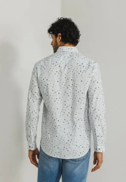 Overhemd Print Wit
