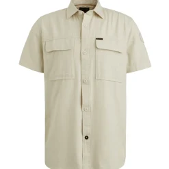 Overhemd Slub Beige