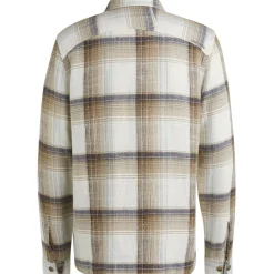 Overhemd Slub Check Bruin
