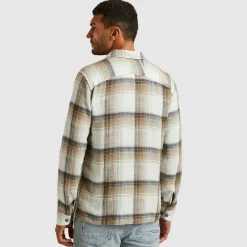 Overhemd Slub Check Bruin