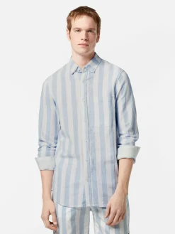 Overhemd Striped Blauw