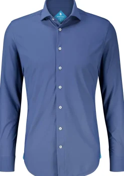 Overhemd Travel Pique Blauw