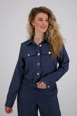 Overshirt Drawstring Blauw