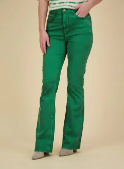 Pantalon Fem Flare Groen