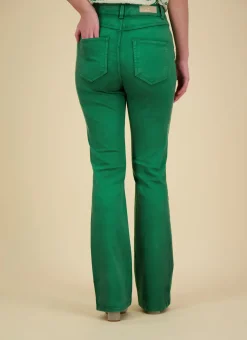 Pantalon Fem Flare Groen