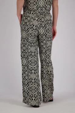 Pantalon Linno Ikat Zwart
