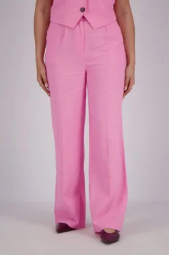 Pantalon Nura Pleated Roze