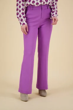 Pantalon Pique Flare Paars