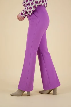 Pantalon Pique Flare Paars