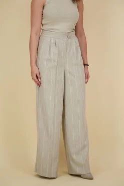 Pantalon Saba Streep Beige