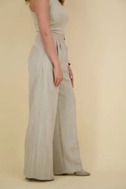 Pantalon Saba Streep Beige