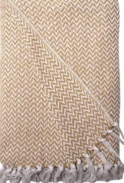 Plaid Throw  Geel