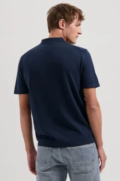 Polo Dorian Zip  Blauw