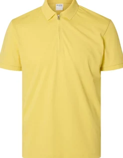 Polo Fave Zip Geel