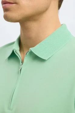 Polo Fave Zip Groen