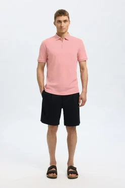 Polo Fave Zip Roze