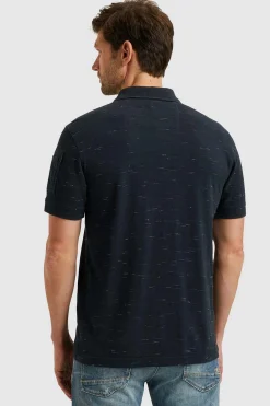 Polo Jacquard Blauw