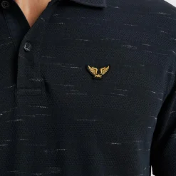 Polo Jacquard Blauw