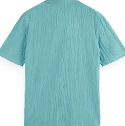 Polo Jacquard Terry Blauw