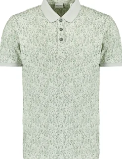 Polo Pique Allover Printed Groen