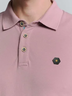 Polo Pique Garment Dyed Paars