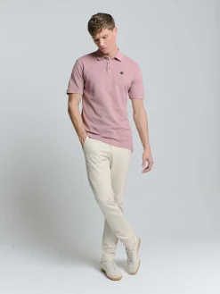 Polo Pique Garment Dyed Paars