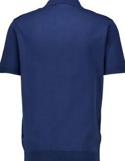 Polo Pullover Zip up Blauw