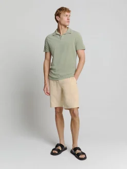 Polo Revers Solid Terry Knit Grijs