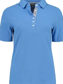 Polo shirt placket Blauw