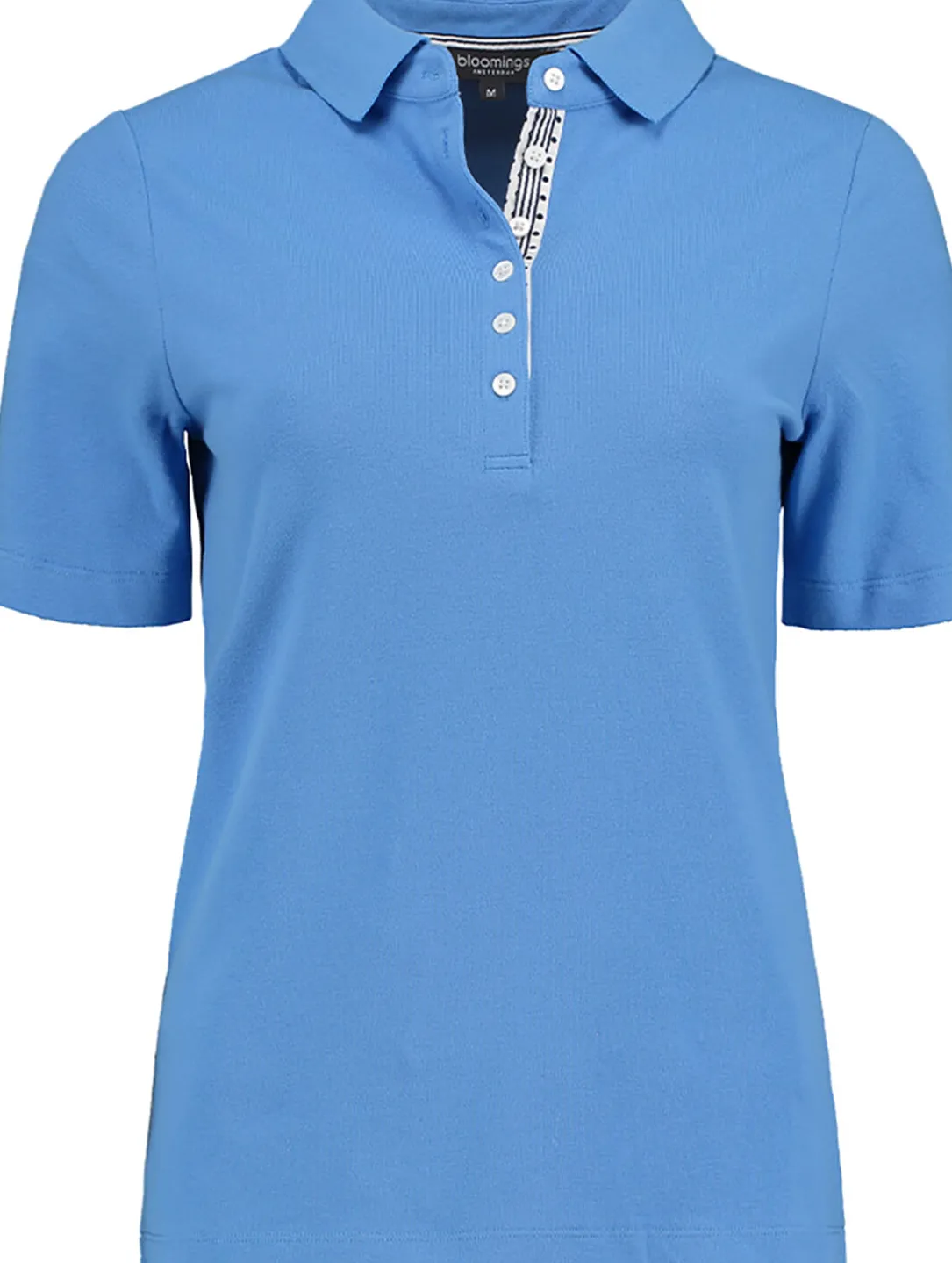 Polo shirt placket Blauw