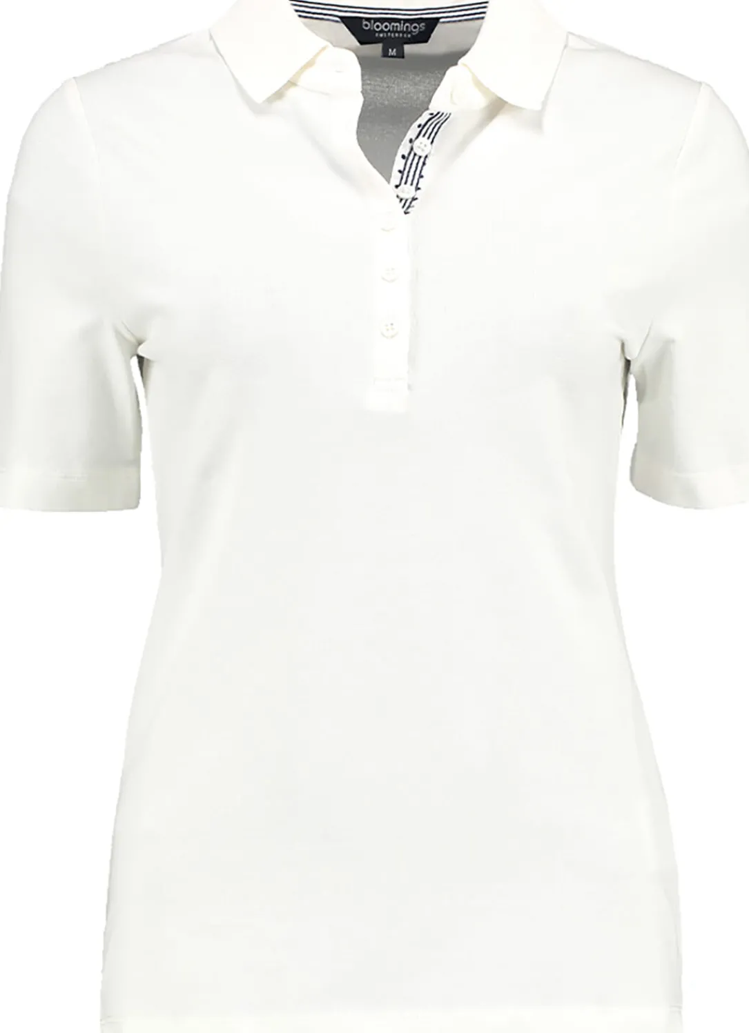 Polo shirt placket Wit