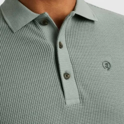 Polo Waffl Blauw