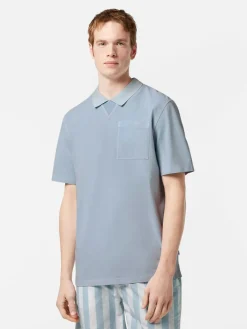 Polo Washed Chest Pocket Blauw