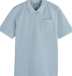 Polo Washed Chest Pocket Blauw