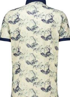 Poloshirt 3-colord Leaves Groen