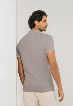 Poloshirt Knitted Beige