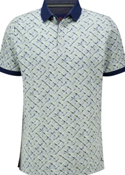 Poloshirt Painted Check Groen