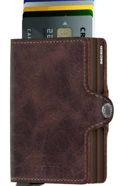 Portemonnee Twinwallet Vintage Donkerbruin