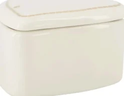 Potje Met Deksel Hartje Wit/Goud