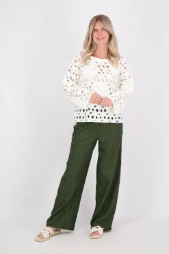 Pullover Amarey Flower  Wit