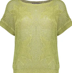 Pullover Crochet Flower Groen