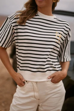 Pullover Lotte Stripe  Bruin