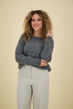 Pullover Mik Mohair Grijs