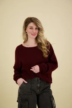 Pullover Mik Mohair Rood