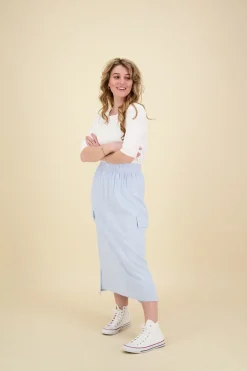 Rok Linnen Blauw