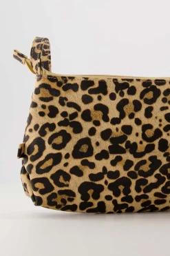 Schoudertas Panter Print Bruin