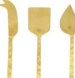 Set van 3 Kaasmesjes Goud