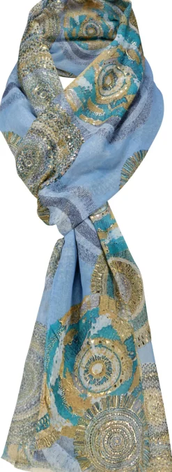 shawl Blauw